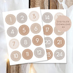 Adventskalender Zahlen 1 24 | Zahlen 1-24 zum basteln Vorlage | Adventskalender PDF Download | Adventskalender Zahlen ausdrucken DIY Advent