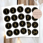 Adventskalender Zahlen 1 24 | Zahlen 1-24 zum basteln Vorlage | Adventskalender PDF Download | Adventskalender Zahlen ausdrucken DIY Advent