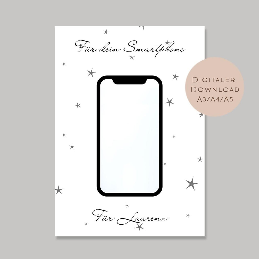 Geburtstag Geldgeschenk Handy Name l Smartphone Telefon Geld schenken l Geschenkgutschein Geburtstagsgeschenk Gutschein Wunscherfüller PDF