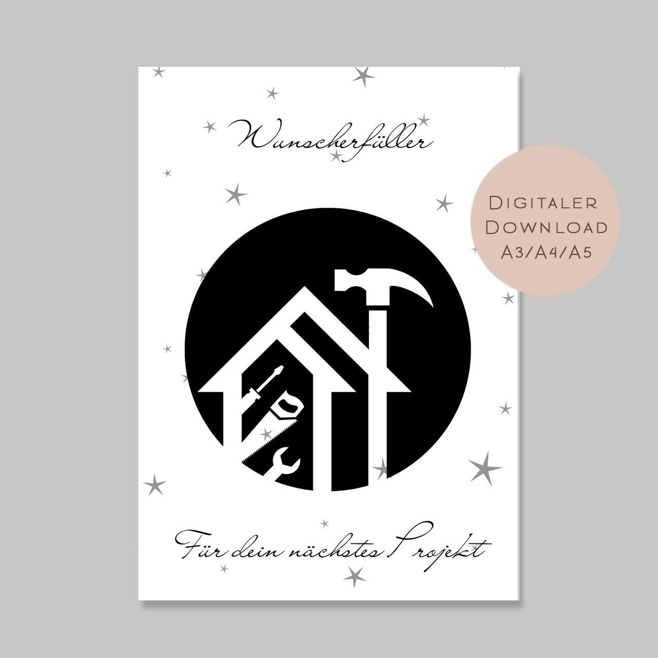 Geburtstag Geldgeschenk Handwerker l Werkzeug Geld schenken l Baumarkt Geburtstagsgeschenk l Gutschein Geschenk Wunscherfüller PDF ausdrucke