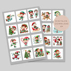 Memory Weihnachten Wichtel | Memory Spiel Kinder | Montessori Spielzeug | 24 Motive Download | Suchspiel Elfen | Lernspiel PDF ausdrucken