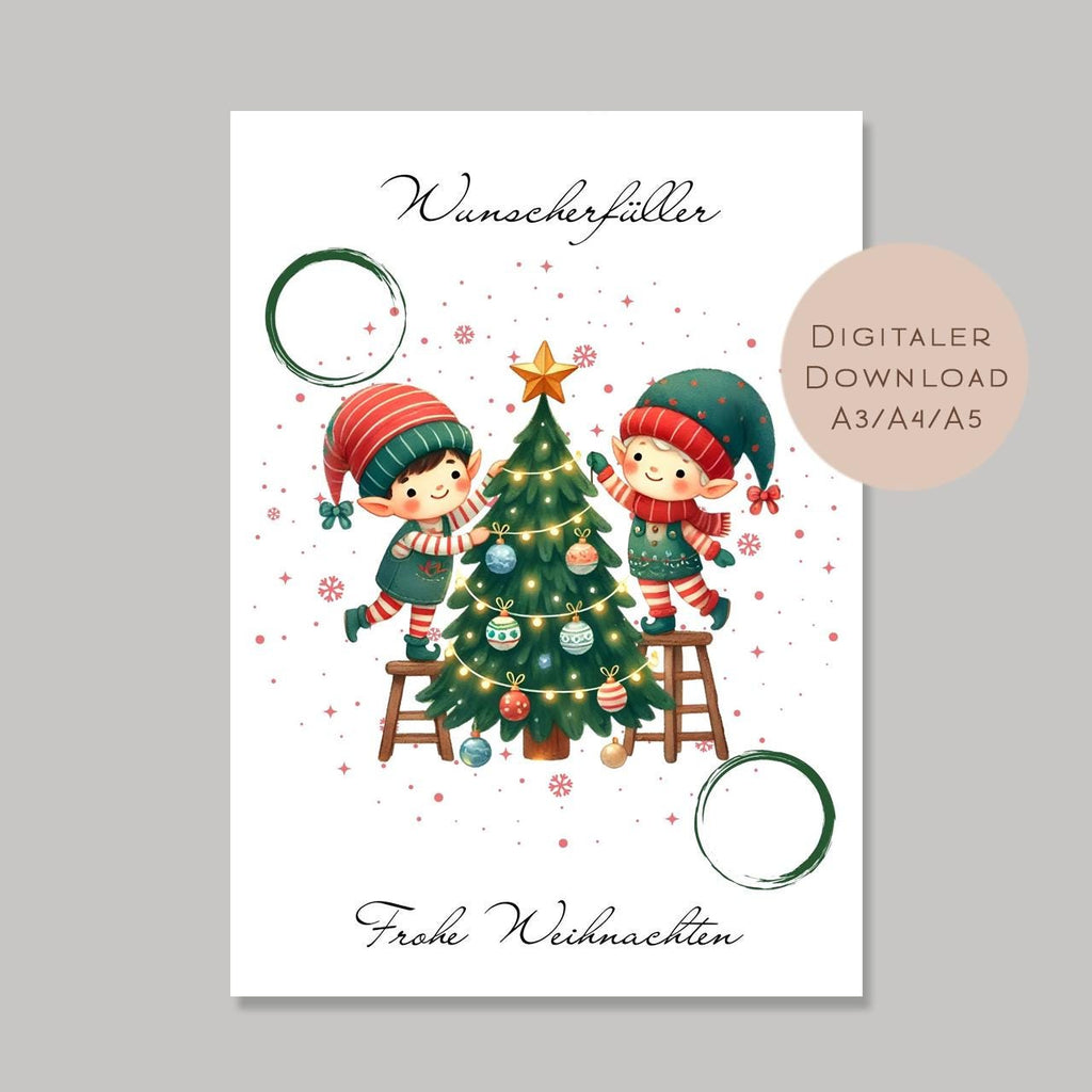 Geldgeschenk Weihnachten l Geld Weihnachtsgeschenk l Geschenkgutschein Wichtel Geldgeschenk l Gutschein schenken Geschenk Wunscherfüller PDF