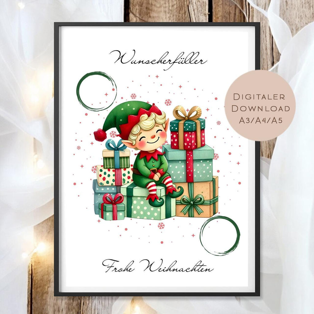 Geldgeschenk Weihnachten l Geld Weihnachtsgeschenk l Geschenkgutschein Wichtel Geldgeschenk l Gutschein schenken Geschenk Wunscherfüller PDF