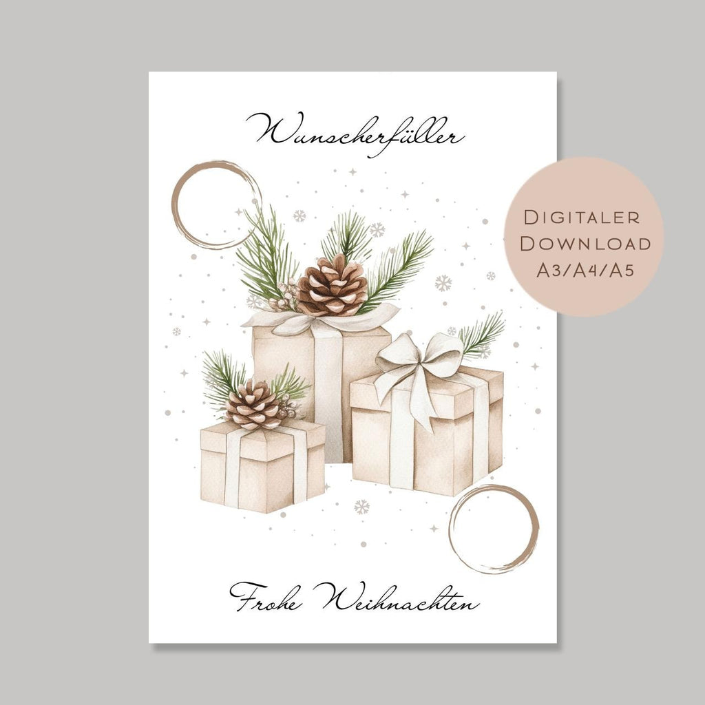 Geldgeschenk Weihnachten l Geld Weihnachtsgeschenk l Geschenkgutschein Geldgeschenk l Gutschein schenken Geschenk Wunscherfüller PDF