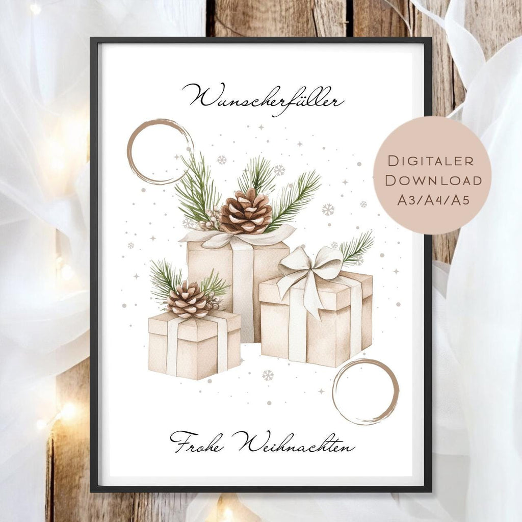 Geldgeschenk Weihnachten l Geld Weihnachtsgeschenk l Geschenkgutschein Geldgeschenk l Gutschein schenken Geschenk Wunscherfüller PDF