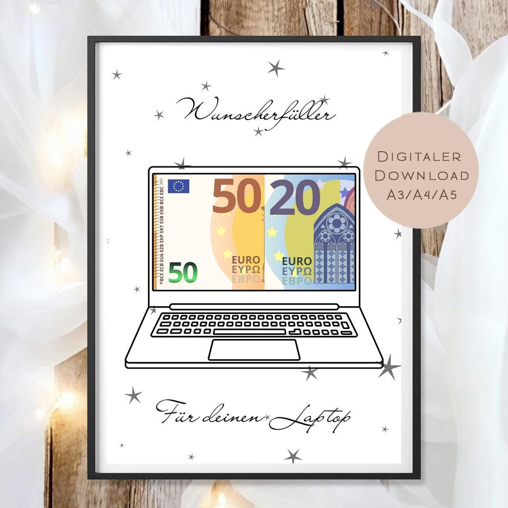 Geburtstag Geldgeschenk Laptop l Computer Geld schenken l Gamer Geschenkgutschein Geburtstagsgeschenk Gutschein Notebook Wunscherfüller PDF
