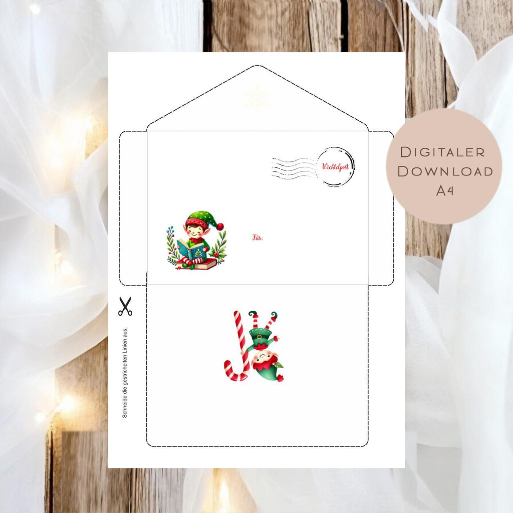 Wichtelbriefe Weihnachten Kinder Wichtelgeschichte | Brief an den Weihnachtsmann | Wunschzettel zum Ausrucken | DIY Weihnachtspost download