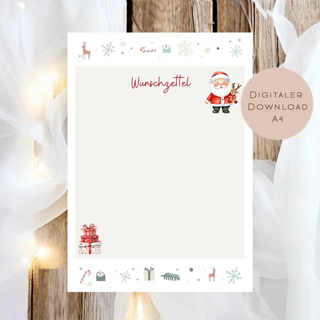 Wichtelbriefe Weihnachten Kinder Wichtelgeschichte | Brief an den Weihnachtsmann | Wunschzettel zum Ausrucken | DIY Weihnachtspost download