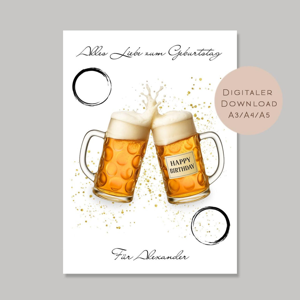 Bier Geschenk Geburtstag Mann Geldgeschenk Name personalisiert I Mann Geld schenken Bierkasse I Kumpel Geschenkidee Geburtstagsgeschenk PDF
