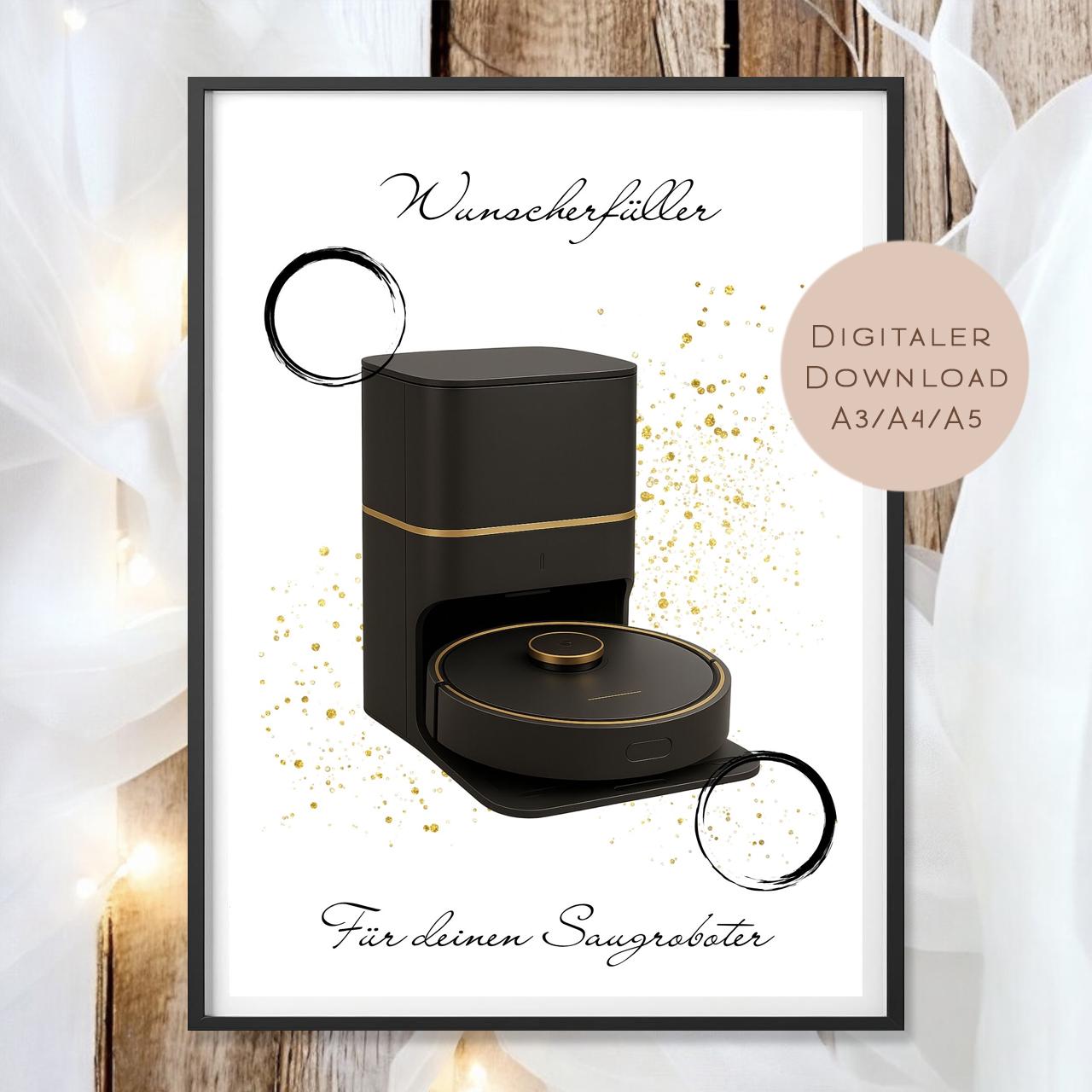 Geburtstag Geldgeschenk Saugroboter l Staubsauger Geld schenken l putzen Roboter Geburtstagsgeschenk l Gutschein Geschenk Wunscherfüller PDF