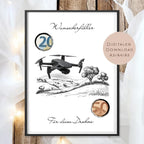 Geburtstag Geldgeschenk Drohne l Fliegen Geld schenken l Video filmen Geburtstagsgeschenk l Fotografieren Gutschein Geschenk Wunscherfüller