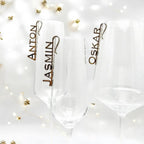 Glasmarkierer Hochzeit Platzkarte Name Anhänger Glas personalisiert Tischkarte Namensschild Weinglas Sektglas personalisiert Tischdeko Taufe