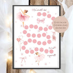 Belohnungstafel Kinder I Belohnungsplan Motivation Mädchen Ballerina I Geschenk Einschulung Schultüte Schulkind I Download PDF Ausdrucken