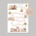 Belohnungstafel Kinder I Belohnungsplan Motivation Waldtiere Tiere I Geschenk Einschulung Schultüte Schulkind I Download PDF Ausdrucken