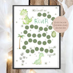 Belohnungstafel Kinder I Belohnungsplan Motivation Dino Dinosaurier I Geschenk Einschulung Schultüte Schulkind I Download PDF Ausdrucken