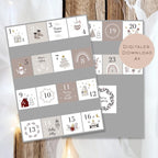 Adventskalender Zahlen 1 24 | Zahlen 1-24 zum basteln Vorlage | Adventskalender PDF Download | Adventskalenderzahlen ausdrucken DIY Advent