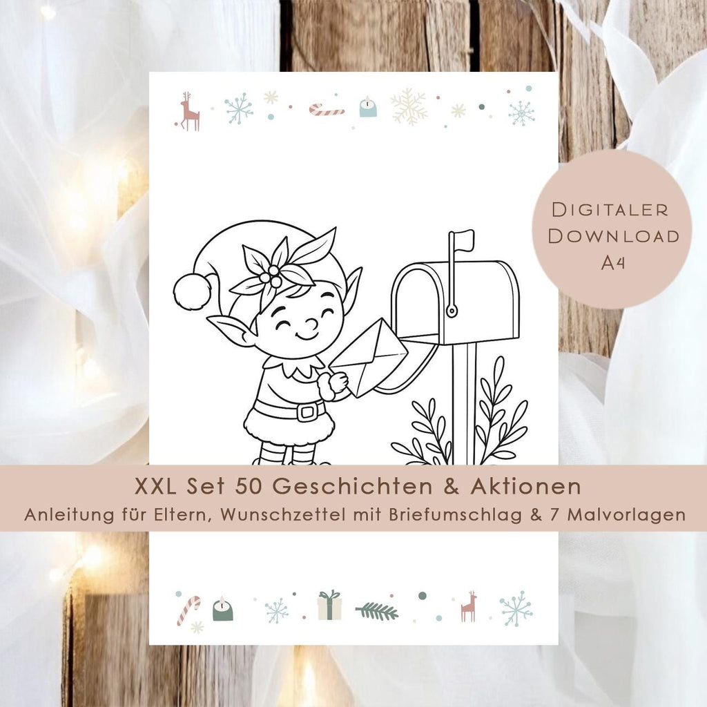 Wichtelbriefe Weihnachten Kinder Wichtelgeschichte | Brief an den Weihnachtsmann | Wunschzettel zum Ausrucken | DIY Weihnachtspost download