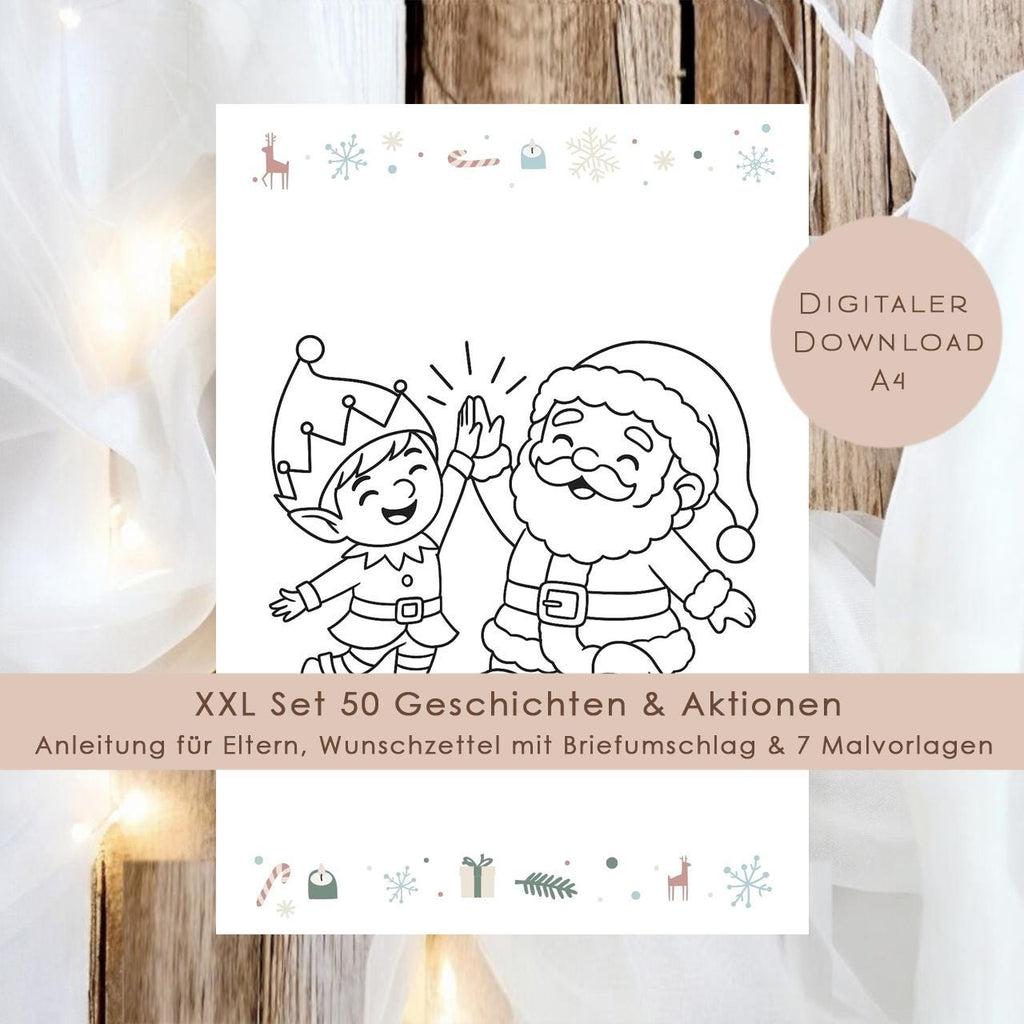 Wichtelbriefe Weihnachten Kinder Wichtelgeschichte | Brief an den Weihnachtsmann | Wunschzettel zum Ausrucken | DIY Weihnachtspost download