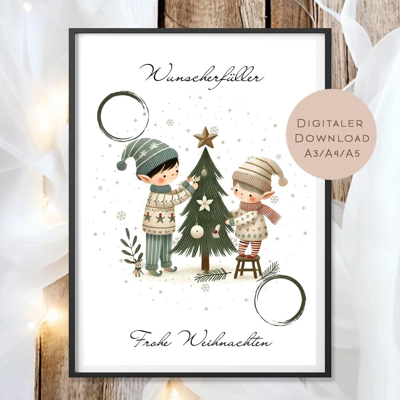 Geldgeschenk Weihnachten l Geld Weihnachtsgeschenk l Geschenkgutschein Wichtel Geldgeschenk l Gutschein schenken Geschenk Wunscherfüller PDF