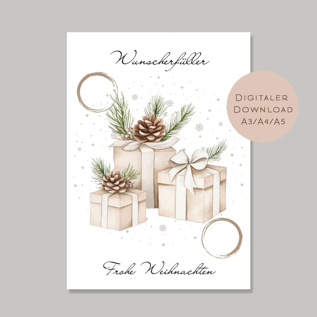 Geldgeschenk Weihnachten l Geld Weihnachtsgeschenk l Geschenkgutschein Geldgeschenk l Gutschein schenken Geschenk Wunscherfüller PDF