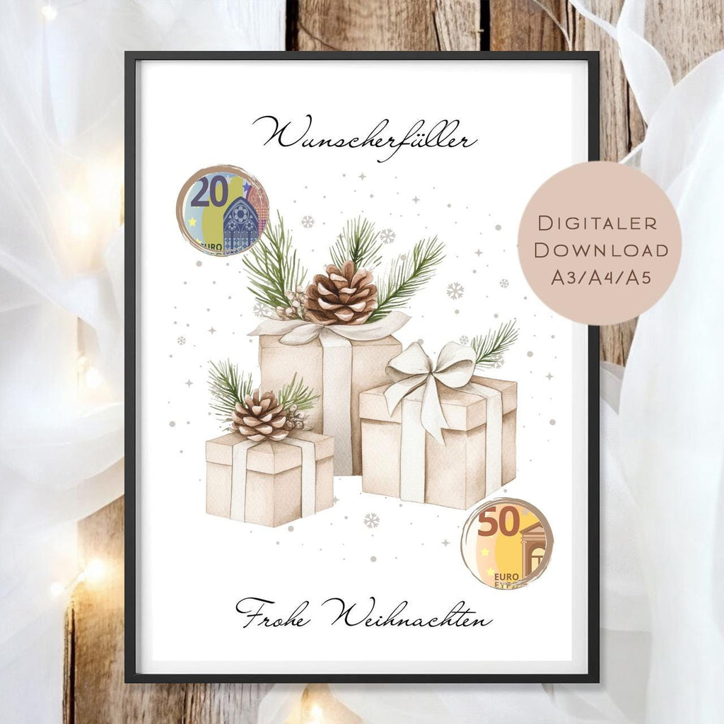 Geldgeschenk Weihnachten l Geld Weihnachtsgeschenk l Geschenkgutschein Geldgeschenk l Gutschein schenken Geschenk Wunscherfüller PDF