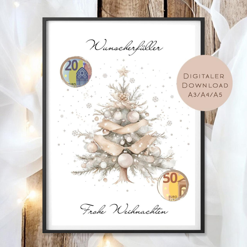 Geldgeschenk Weihnachten Baum l Geld Weihnachtsgeschenk l Weihnachtsbaum Geschenkgutschein Geldgeschenk l Gutschein schenken Geschenk PDF