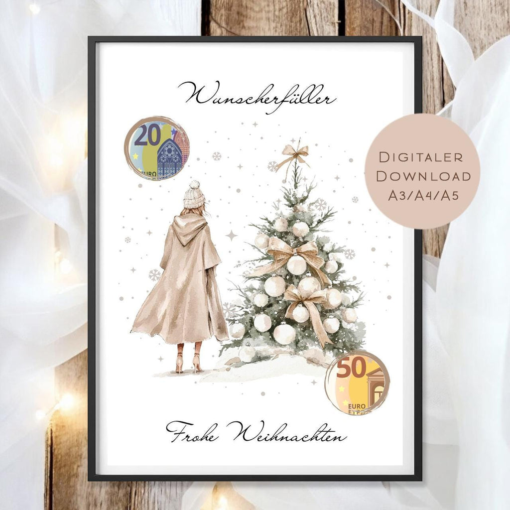 Geldgeschenk Weihnachten Baum l Geld Weihnachtsgeschenk l Weihnachtsbaum Geschenkgutschein Geldgeschenk l Gutschein schenken Geschenk PDF