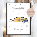 Geburtstag Geldgeschenk Auto l 18. Geburtstag Geld schenken l Führerschein Geburtstagsgeschenk l Gutschein Geschenk Wunscherfüller PDF