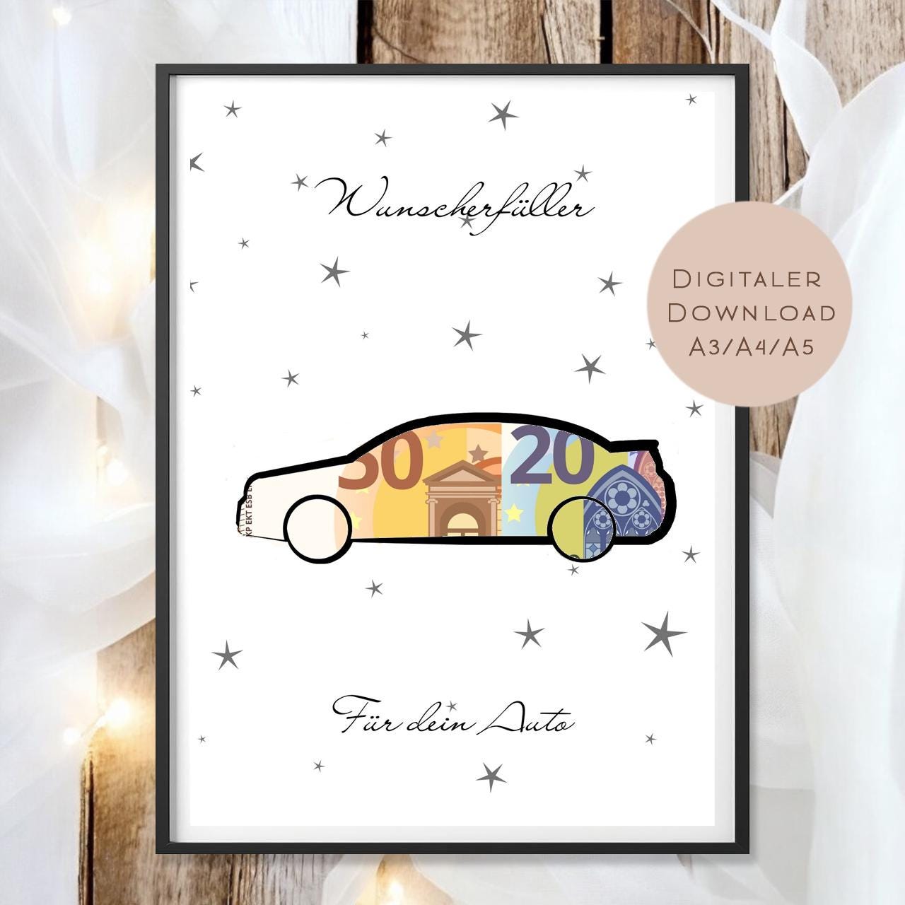 Geburtstag Geldgeschenk Auto l 18. Geburtstag Geld schenken l Führerschein Geburtstagsgeschenk l Gutschein Geschenk Wunscherfüller PDF