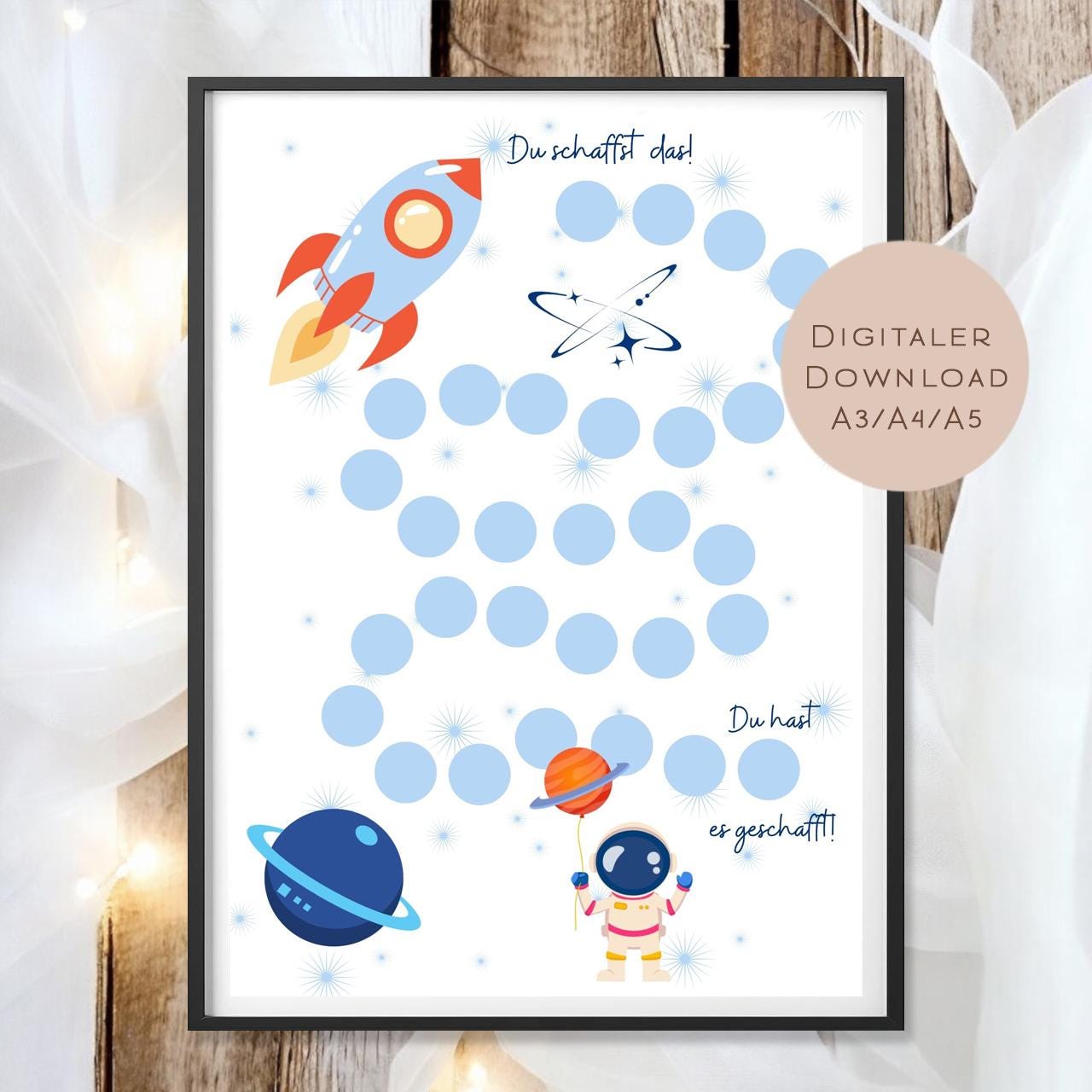 Belohnungstafel Kinder I Belohnungsplan Motivation Junge Rakete Weltraum I Geschenk Einschulung Schultüte Schulkind Download PDF Ausdrucken