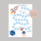 Belohnungstafel Kinder I Belohnungsplan Motivation Junge Rakete Weltraum I Geschenk Einschulung Schultüte Schulkind Download PDF Ausdrucken