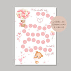 Belohnungstafel Kinder I Belohnungsplan Motivation Mädchen Bär Teddy I Geschenk Einschulung Schultüte Schulkind I Download PDF Ausdrucken