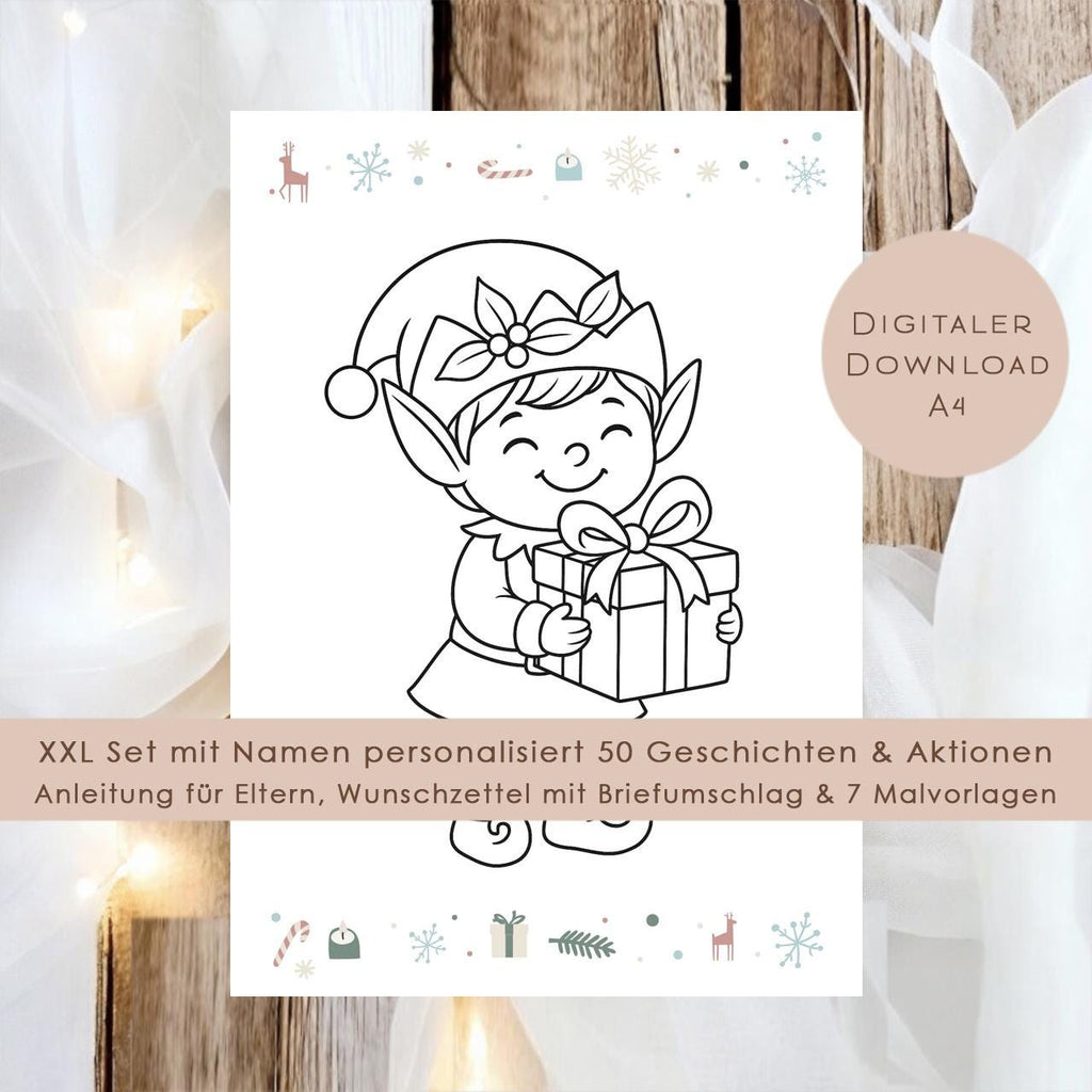 Wichtelbriefe Name personalisiert Kinder Wichtelgeschichte | Brief an den Weihnachtsmann | Wunschzettel Ausrucken | Weihnachtspost download