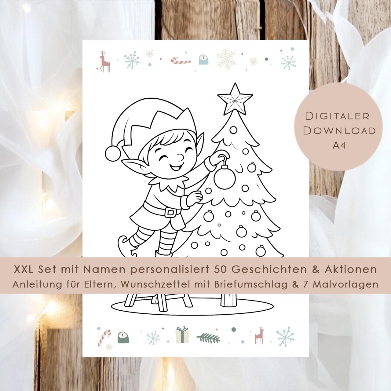 Wichtelbriefe Name personalisiert Kinder Wichtelgeschichte | Brief an den Weihnachtsmann | Wunschzettel Ausrucken | Weihnachtspost download