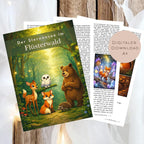 Gute Nacht Geschichte für Kinder I Waldtiere Abenteuer zum Vorlesen I Freundschaft im Flüsterwald I Einschlafgeschichte ab 4 Jahren A4 pdf