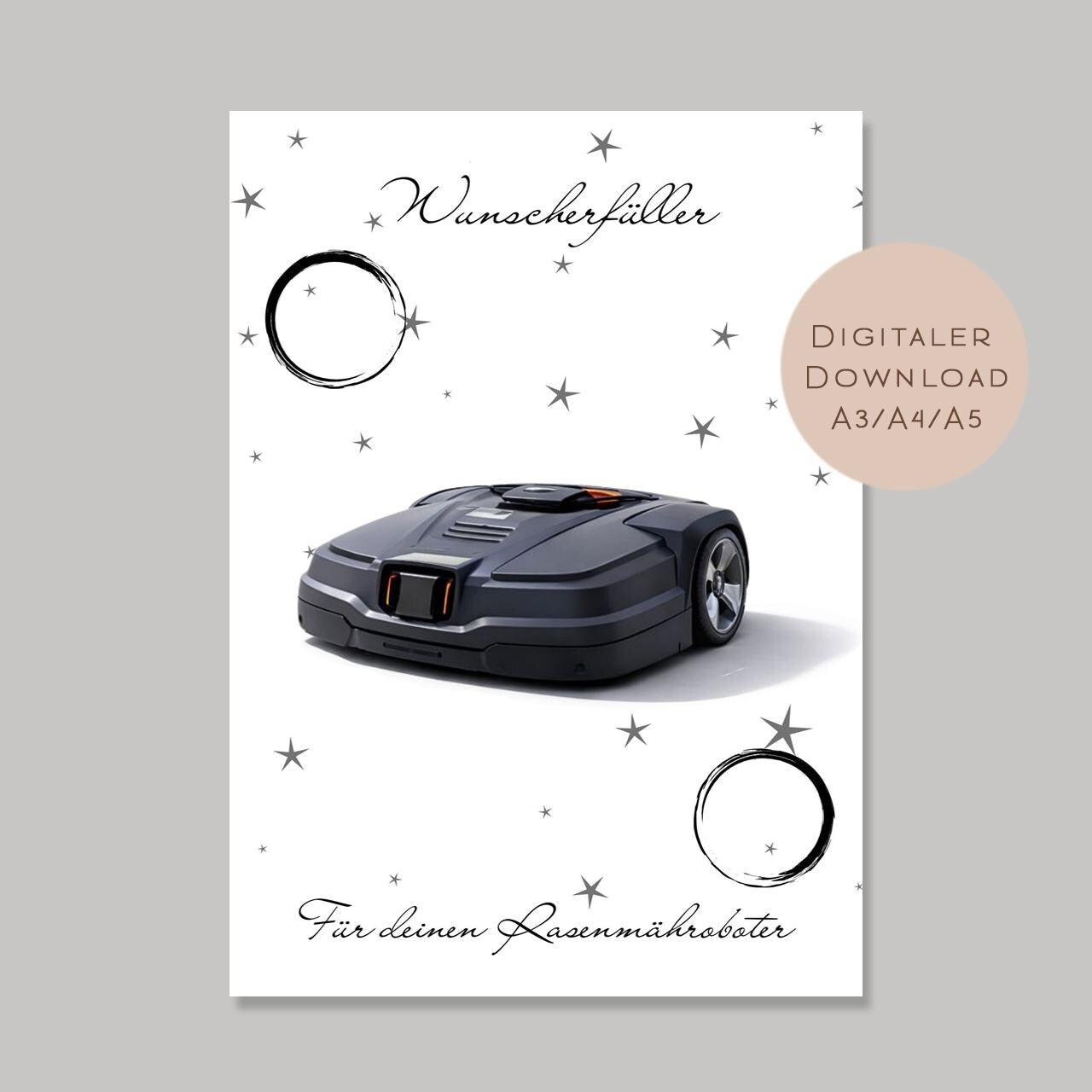 Geburtstag Geldgeschenk Rasenmähroboter l Rasenmäher Geld schenken l Roboter Geburtstagsgeschenk l Gutschein Geschenk Wunscherfüller PDF