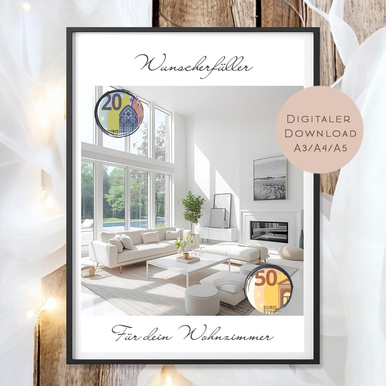 Geburtstag Geldgeschenk Einrichtung l Umzug Geld schenken l Möbel Geburtstagsgeschenk l Hausbau Gutschein Geschenk Wunscherfüller