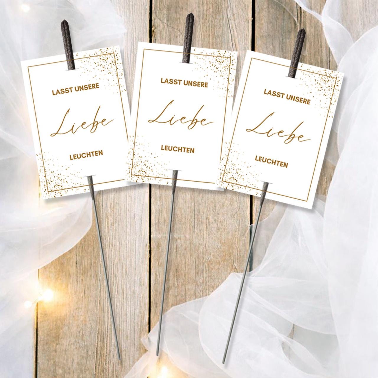 Druckvorlage Hochzeit Wunderkerzen & Knicklichter l Geburtstag Gastgeschenk I Mitbringsel Geschenk Party I Vorlage zum Ausdrucken PDF
