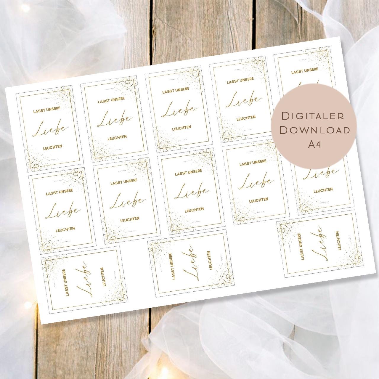 Druckvorlage Hochzeit Wunderkerzen & Knicklichter l Geburtstag Gastgeschenk I Mitbringsel Geschenk Party I Vorlage zum Ausdrucken PDF