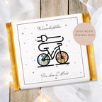 Druckvorlage Geldgeschenk E-Bike | Schokoladenbanderole zum Ausdrucken | Geld kreativ verschenken | Geschenkidee für Schokolade Ritter Sport