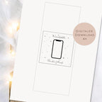 Druckvorlage Geldgeschenk Handy | Schokoladenbanderole zum Ausdrucken | Geld kreativ verschenken | Geschenkidee für Schokolade Ritter Sport