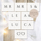 Druckvorlage MR & MRS Girlande mit Namen l Hochzeitsgirlande zum Download I Wimpelkette personalisiert I Hochzeitsdeko Kirche Ausdrucken PDF