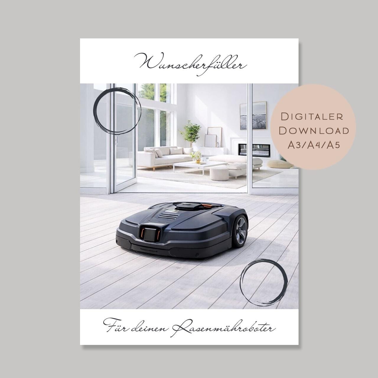 Geburtstag Geldgeschenk Rasenmähroboter l Rasenmäher Geld schenken l Roboter Geburtstagsgeschenk l Gutschein Geschenk Wunscherfüller PDF