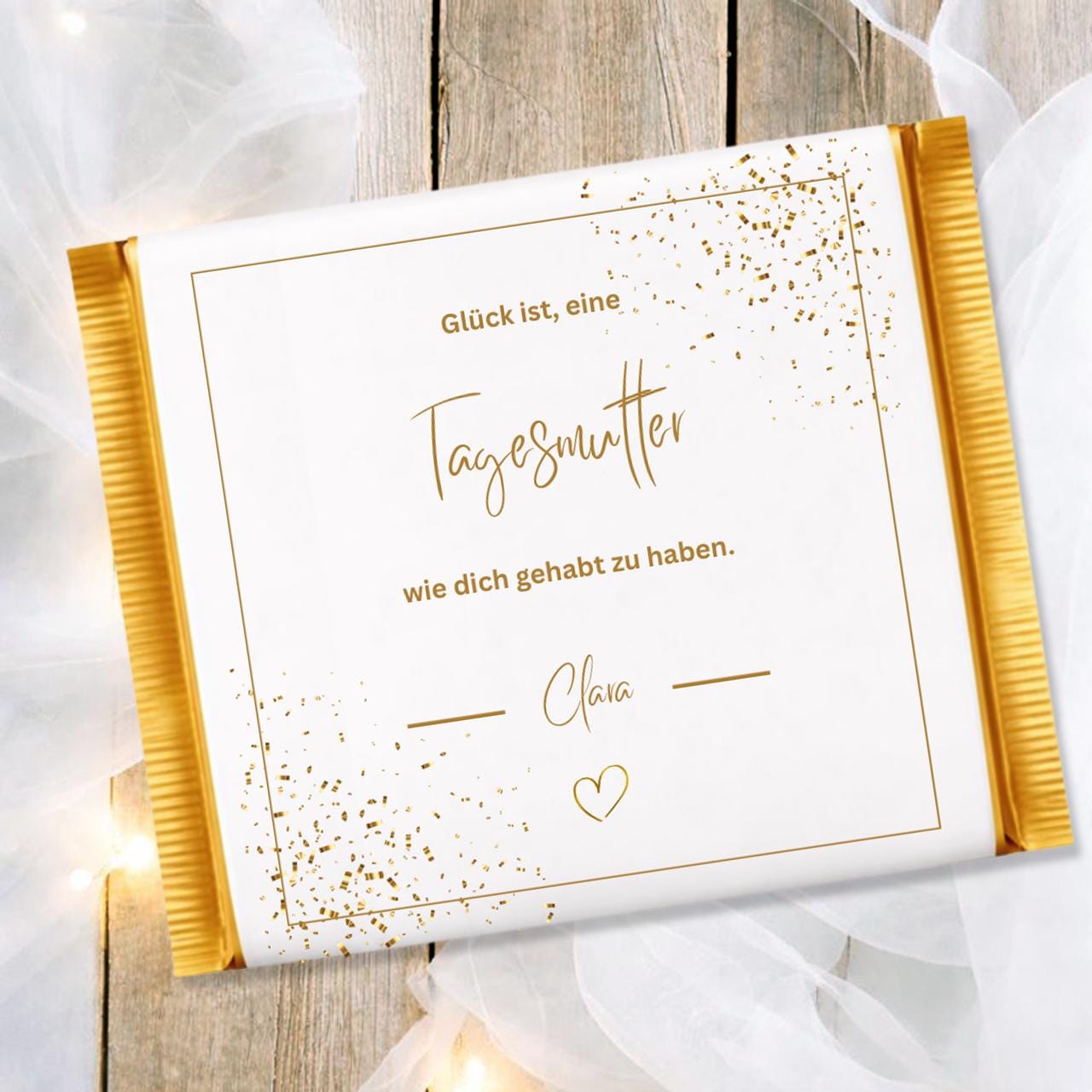 Druckvorlage Abschiedsgeschenk Tagesmutter Kind Name | Schokoladenbanderole Tagesmutter Geschenk | Geschenkidee zum Ausdrucken PDF Download