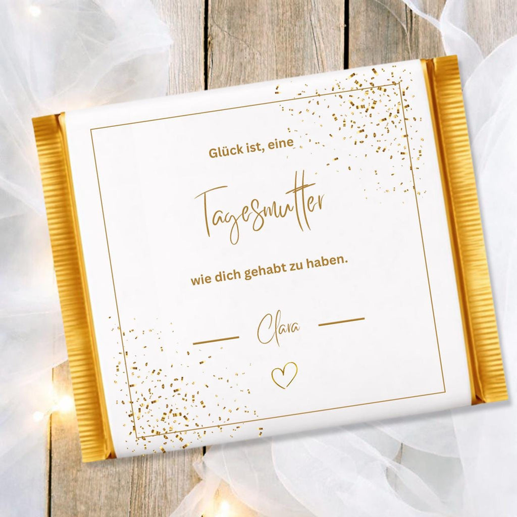 Druckvorlage Abschiedsgeschenk Tagesmutter Kind Name | Schokoladenbanderole Tagesmutter Geschenk | Geschenkidee zum Ausdrucken PDF Download