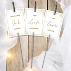 Druckvorlage Silvester Wunderkerzen & Knicklichter l Geburtstag Gastgeschenk l Neujahr Geschenk Mitbringsel Party I Vorlage Ausdrucken PDF