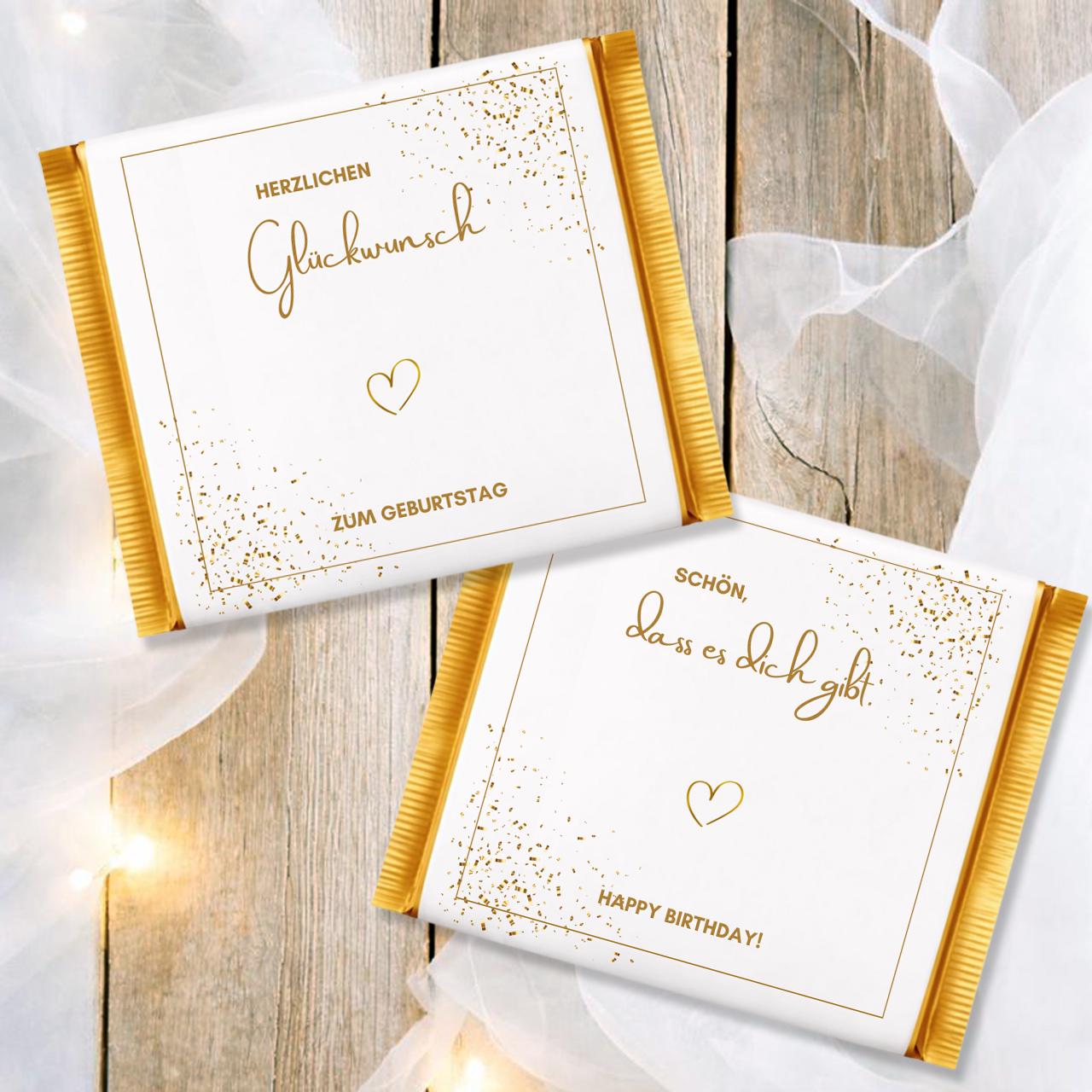 Druckvorlage Schokoladenbanderole Geburtstag | Geschenkbanderole | Mitbringsel Geburtstag | Kleine Geschenkidee zum Ausdrucken PDF Download