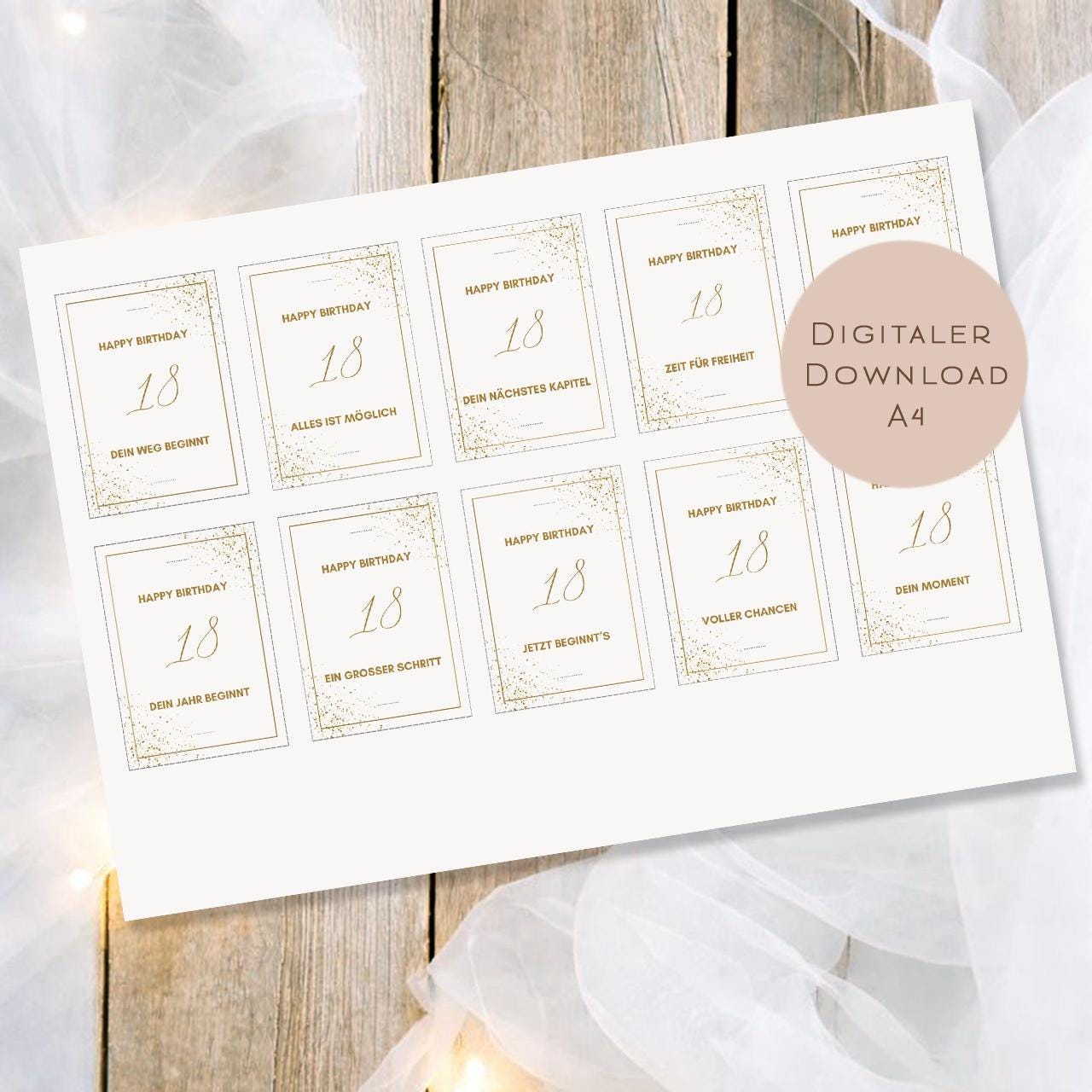Druckvorlage 18 Geburtstag Geschenk Wunderkerzen & Knicklichter l Geburtstag Gastgeschenk l Mitbringsel Party I Vorlage Ausdrucken PDF