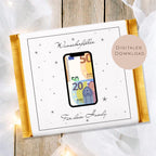 Druckvorlage Geldgeschenk Handy | Schokoladenbanderole zum Ausdrucken | Geld kreativ verschenken | Geschenkidee für Schokolade Ritter Sport