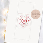 Druckvorlage Valentinstag Liebe | Schokoladenbanderole | Liebeserklärung Geschenk | Kleine Geschenkidee zum Ausdrucken du & ich PDF Download